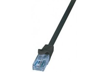 LogiLink CP3083U cable de reseau 7,5 m Cat6a U/UTP (UTP) Noir - Cables de reseau (7,5 m, Cat6a, U/UTP (UTP), RJ-45, RJ-45, Noir)