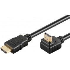 Câble HDMI haute vitesse avec Ethernet coudé 90° Noir 3 m