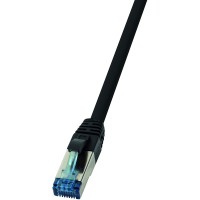 CQ6135S RJ45 Cat 6a S/FTP 40.00 m Noir Blindage par Tresse, sans halogene, Gaine Pur, resistant aux acides, re