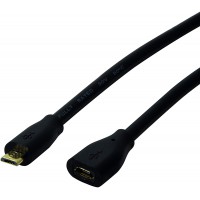 LogiLink Cable d'extension USB 2.0 Micro-B CU0121 - Noir - 1 m