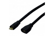 LogiLink Cable d'extension USB 2.0 Micro-B CU0121 - Noir - 1 m