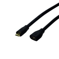 LogiLink CU0125 cable USB 5 m Micro-USB B Male Femelle Noir - Cables USB (5 m, Micro-USB B, Micro-USB B, 2.0, 480 Mbit/s, Noir)