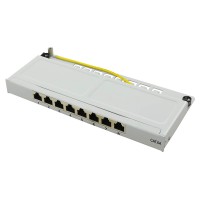 LogiLink NP0064B Baie de branchements 0.5U - Baies de branchements (Cat6a, 10 Gigabit Ethernet, RJ45, Noir, Acier, 0.5U)
