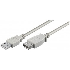 Câble USB Male/Femelle Gris 5 mètres