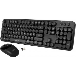 LogiLink ID0178 radio Kit souris + clavier allemand, QWERTZ, Windows noir