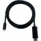 LogiLink UA0329 Cable de connexion USB-C vers HDMI haute vitesse compatible Thunderbolt 3 Noir 1,8 m