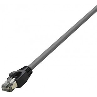cable Patch Premium, Cat. 8.1, s/FTP, 2,0 mm, Gris Noir
