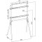 LogiLink BP0078 Support pour televiseur 4"-70" Pieds en Bois de Noyer