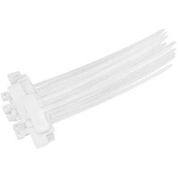 Lot de 100 serre-cables avec etiquette Blanc 100 x 2,5 mm Resistance a  la traction jusqu'a  8 kg
