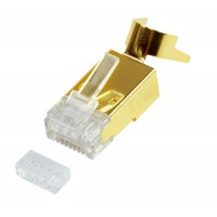LogiLink Professional MP0048 Lot de 10 connecteurs RJ45 Cat.8.1 et 6 A RJ45 blindes jusqu'a  10 Go