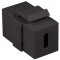 LogiLink 054163 Connecteur Keystone USB-CTM F/F 17,2 mm Noir
