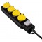 LogiLink Bloc multiprise pour l'exterieur Quadruple Noir