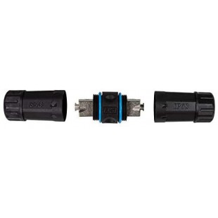 LogiLink 060003 Extendeur d'exterieur pour cable Cat.6A et Cat.7 IP68 sans outils Noir