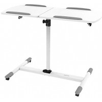 LogiLink Projecteur pour ordinateur portable, chariot de presentation, poste de travail, hauteur reglable, blanc