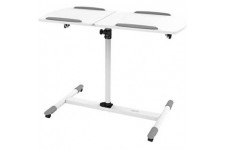 LogiLink Projecteur pour ordinateur portable, chariot de presentation, poste de travail, hauteur reglable, blanc