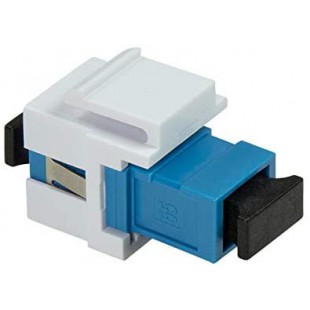 LogiLink 058123 Joint fibre SC Simplex pour installation Keystone Bleu et Blanc Blanc/Bleu