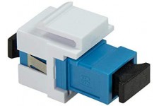 LogiLink 058123 Joint fibre SC Simplex pour installation Keystone Bleu et Blanc Blanc/Bleu