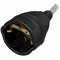 LogiLink LPS104 Rallonge de cable d'alimentation CEE 7/7 vers CEE 7/3 avec poignee Pliable Pratique et cable Textile 3 m