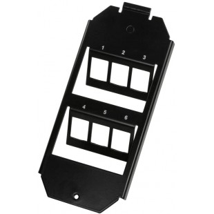 LogiLink 061475 Module 6 Keystone pour boite de derivation 165 mm Noir