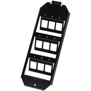 LogiLink 061482 Module 9 Keystone pour boite de derivation 210 mm Noir