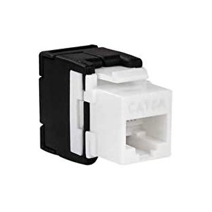 LogiLink NK4028 Prise Keystone Cat.6A UTP AWG22-26 17,4 mm blanc/noir