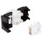 LogiLink NK4028 Prise Keystone Cat.6A UTP AWG22-26 17,4 mm blanc/noir
