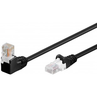 CABLE RJ45 RESEAU ANGLE 1 x 90 degres U/UTP NOIR