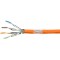 LogiLink Professional CDL Micro CPV0059 Cable reseau LSZH Cat 7 1000 MHz avec Protection Incendie Dca, AWG23 S/FTP Orange 50 m