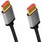 LogiLink CHA0104 Cable de raccordement HDMI 8 K/60 Hz, aluminium, noir/gris, 1 m