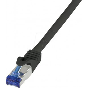 C6A013S Ultraflex Patch Cable patch Cat.6A, S/FTP, noir, 0,25 m longueur