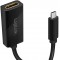 LogiLink UA0380 Adaptateur USB 3.2 (Gen 2), C/M vers HDMI A/F, 4K/60 Hz, Noir, 0,15 m