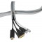 LogiLink KAB0071 Gaine de cable avec Fermeture eclair pour proteger Les cables et pour Un Aspect soigne, Ø 20 mm, 1 m, Gris