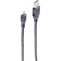 BS77183 cable USB 3 m USB A Micro-USB B Noir - Cables USB (3 m, USB A, Micro-USB B, 2.0, Male Connector/Male Connector, Noir)