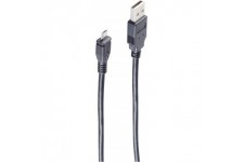 BS77183 cable USB 3 m USB A Micro-USB B Noir - Cables USB (3 m, USB A, Micro-USB B, 2.0, Male Connector/Male Connector, Noir)