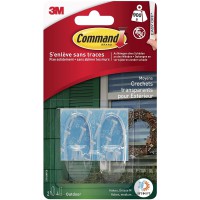 Command Crochets Transparents pour Exterieur - Accrochez des Decorations Exterieures, Couronnes et Autres Objets