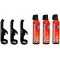 450233-3 Spray 3 x 750 ML + 3 Supports muraux Noirs - Extincteur de Voiture, Rouge, x Halterung, Set de 3