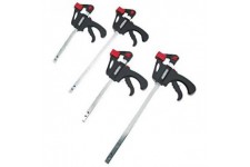 Bruder Mannesmann Werkzeuge M90304 Lot de 4 serre-joint serrage rapide universels