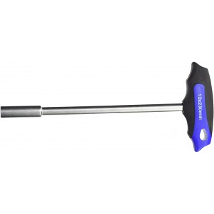 50805421080 Douille avec poignee en T, Argent/noir/bleu, 10 x 230 mm