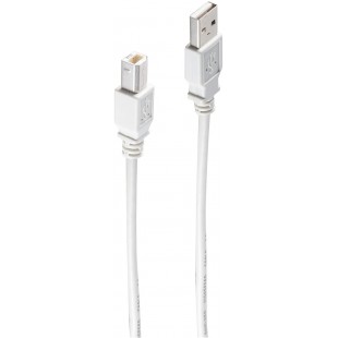 BS77023 3m USB A USB B Male Male Gris cable USB - Cables USB (3 m, USB A, USB B, 2.0, 480 Mbit/s, Gris)