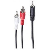 Cable audio 2 fiches cinch RCA Males - Jack 3,5 mm 5 m