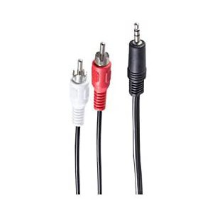 Cable audio 2 fiches cinch RCA Males - Jack 3,5 mm 5 m