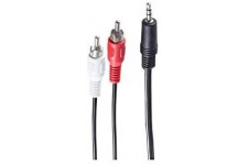 Cable audio 2 fiches cinch RCA Males - Jack 3,5 mm 5 m