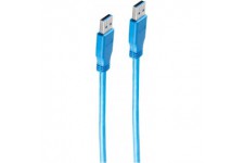 USB 3.0, 0.5m cable USB 0,5 m USB A Bleu - Cables USB (0.5m, 0,5 m, USB A, USB A, 3.0 (3.1 Gen 1), Male Connector/Male Connector