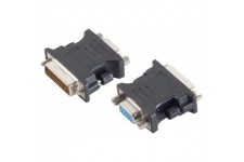 BASIC -S Adaptateur DVI-I 24+5 Male vers VGA 15 broches Femelle