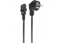 Type F/C13 2m cable electrique Noir Prise d'alimentation Type F Coupleur C13 - Cables electriques (2 m, Male/Femelle, Prise d'al