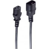 0.5m C13 - C14 cable electrique Noir 0,5 m Coupleur C14 Coupleur C13 - Cables electriques (0,5 m, Male Connector/Female Connecto