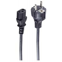 Type F/C13 1.8m 1.8m Prise d'alimentation Type F Coupleur C13 Noir cable electrique - Cables electriques (1,8 m, Male/Femelle, P