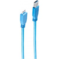 BS77190 cable USB 0,5 m USB A Micro-USB B Bleu - Cables USB (0,5 m, USB A, Micro-USB B, 3.0 (3.1 Gen 1), Male Connector/Male Con