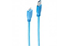 BS77193 cable USB 3 m USB A Micro-USB B Bleu - Cables USB (3 m, USB A, Micro-USB B, 3.0 (3.1 Gen 1), Male Connector/Female Conne