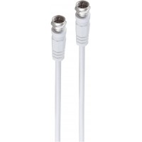 2.5m F-Type cable coaxial 2,5 m Type F Blanc - Cables coaxiaux (2,5 m, F-Type, Type F, Male/Male, Nickel, Blanc)